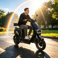 Moped électrique 1500W, vélo électrique, scooter pour adultes 60/72V 2000W, moto électrique adulte grande puissance