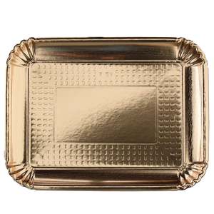 Vassoio rettangolare dorato 22 cm x 31 cm - Product Image 1