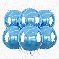 Ensemble de ballons en feuille 4D Snowball pour anniversaire, Noël, Nouvel An, décoration de fête sur le thème du pays des merveilles d'hiver, bleu, rose, noir, léopard