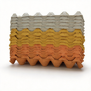 再生纸浆纸制蛋托盒可生物降解30格包装盒，适用于鸡、鹌鹑、鸭蛋农场零售批发 - Product Image 2