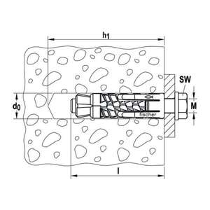 FISCHER - 500902 Anclaje de hierro fundido GM - EAN 8001132009024 Anclajes mecánicos - Product Image 4