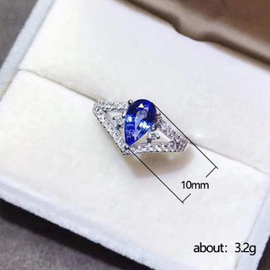 Anello a V a forma di goccia d'acqua, gioiello da donna alla moda per l'uso quotidiano - Product Image 5