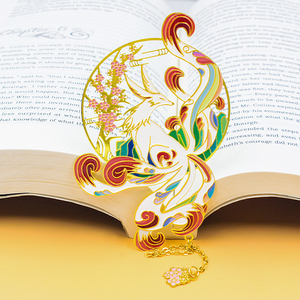 Creative Custom Magnetic Antique Feng Shui Style <b>Silver</b>-Plated Metal Gold Foil <b>Bookmark</b> - Product Image 2