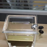 Boîte de dons transparente en acrylique personnalisée avec serrure, conteneur sécurisé pour suggestions et vote, idéale pour la collecte de fonds