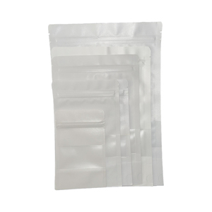 Sacs en papier kraft blanc personnalisés avec logo sur mesure pour l'<span class=keywords><strong>emballage</strong></span> <span class=keywords><strong>alimentaire</strong></span> de bonbons et de snacks, sacs refermables imprimés sur mesure - Product Image 4