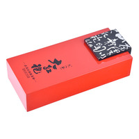 Boîtes de rangement artisanales en bois, organisateur antique chinois, ensemble de compartiments, laque rouge, origine Guangdong, boîte personnalisable