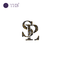 Nouveau motif de patch personnalisé avec strass en verre à transfert thermocollant pour la décoration de t-shirts