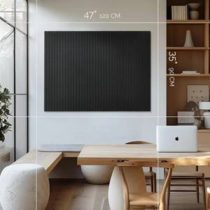 Panel Acústico de Fieltro con Rayas Verticales Autoadhesivo, Decoración Moderna para el Hogar, Fondo de Pared, Color Personalizado - Product Image 4