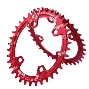 Wholesale shimano 105 chain wheel-WUZEI 96BCD MTB Bicycle Wide Narrow chain wheel 32/34/36T oval/round Crank Sprockets for Shimano M7000 M8000 M9000 Chainrings