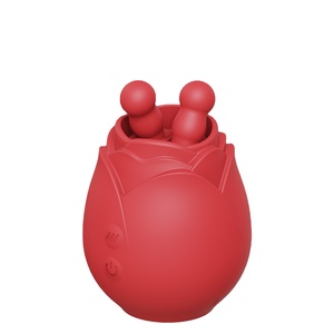 Massaggiatore <span class=keywords><strong>Vaginale</strong></span> a Forma di Rosa Vendita Calda di Fabbrica con Materiale di Alta Qualità per Alimenti Vibratore Ricaricabile Giocattoli Sessuali per Donne - Product Image 1