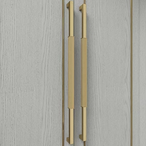 Poignée de <span class=keywords><strong>porte</strong></span> principale robuste pour <span class=keywords><strong>porte</strong></span> extérieure, poignée moderne en <span class=keywords><strong>bois</strong></span> et verre, accessoires de poignée de tirage en acier inoxydable pour bureau et salle - Product Image 3