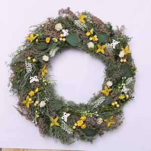 Wholesale Artificial Natural Rattan <strong>Wreath</strong> Buffterfy Easter Egg Flower Decorative <strong>Wreath</strong> Green <strong>Moss</strong> Decorated Easter <strong>Wreath</strong> - Product Image 4
