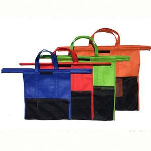 Reusable Grocery <b>Cart</b> Bags Sized Washable Eco-friendly 4-Bag Trolley Grocery Non-woven Shopping Bag - Product Image 1