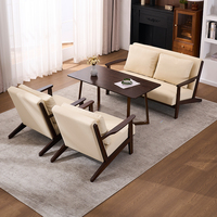 Chaise longue en bois massif simple, design moderne et confortable pour la maison, le salon, le balcon, le thé au lait ou le bar.