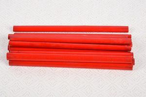 Lápiz de Carpintero Rojo de 7 Pulgadas con Punta de Grafito de Color, Marcador Plano Octagonal Estándar - Product Image 3