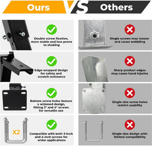 AMBITION 조절식 보트 트레일러 윈치 스탠드, 1200LBS 윈치 및 롤러, 3인치 너비 X 4인치 높이 트레일러 드로우바 장착 보트 트레일러 윈치 스탠드 - Product Image 4