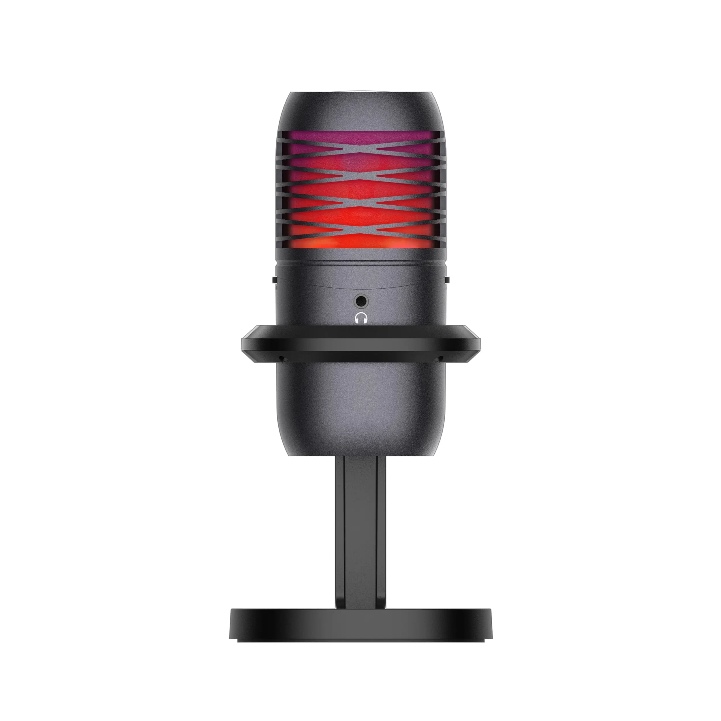 Rhythm Pick up Lights effect microphone 96Khz Noise cancelling Logo projection Conference Streaming podcast Stereo microphone