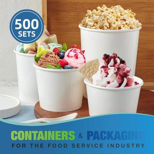 Wholesale Eco-Friendly Kraft Soup Snack Lunch Salad Eco Friendly Disposable Paper Bucket <b>Bowl</b> - Product Image 5