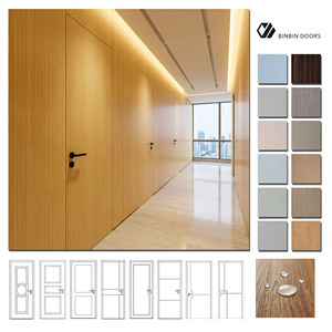 Porte intérieure de luxe de style arabesque, insonorisée 55 dB, étanche à l'eau et à l'humidité, avec incrustations dorées, en bois, pour palais - Product Image 1