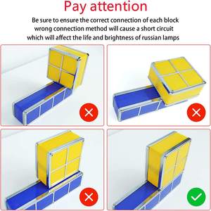 Cadeau idéal 7 couleurs bricolage empilable LED 3D Puzzles veilleuse, lampe de nuit à induction pour enfants - Product Image 3
