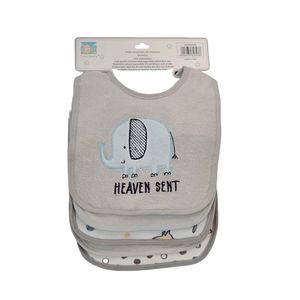 Bavoirs bébé en coton tricoté nouveau-né impression et broderie conception lavable Durable imperméable à l'eau salive serviette bavoirs bave - Product Image 5