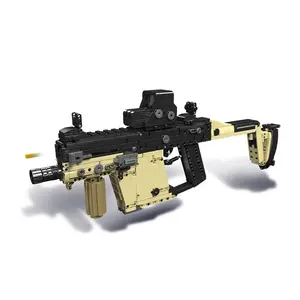 Molde rei 14031 série militar KRISS modelo de arma vetorial pode atirar bala arma tijolos brinquedos para presentes adultos conjuntos de blocos de construção