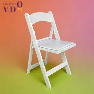 Высокое качество, белые пластиковые стулья из смолы, складные стулья для свадеб, садовый стул для наружной свадебной вечеринки