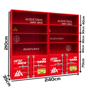 Estante de exhibición industrial resistente vintage estantería de metal comercial para bar restaurante cafeterías para escaparate de <span class=keywords><strong>tienda</strong></span> - Product Image 1