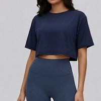 T-shirt court ample respirant pour femme, idéal pour l'entraînement, la gym et les activités sportives – Vente en gros