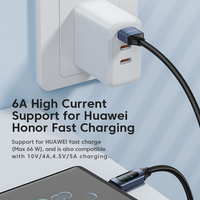 Toocki 100W 66W 27W 20W Pantalla de alimentación de carga rápida digital LED Cable USB C