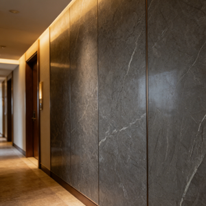 Panneaux <span class=keywords><strong>de</strong></span> cloison en aluminium à grain <span class=keywords><strong>de</strong></span> pierre pour revêtement intérieur commercial, design minimaliste, OEM |   Gym à domicile - Product Image 3