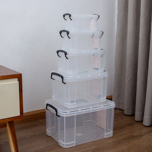 Wholesale transparent pp plastic storage container box with lid