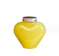 Bouteille d'eau en plastique en forme de cœur de 500 ml en gros pour jus, boissons, champagne, sodas, boissons énergisantes, whisky