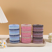 C&J Yanye Lot de 15 accessoires de luxe pour cheveux en boîte, chouchous tressés, élastiques à cheveux en tissu haute élasticité