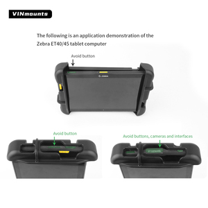 VINmounts Spring Loaded <b>Tablet</b> Holder Compatible with Zebra ET40/45 10" Rugged <b>Tablets</b>, Case Friendly, Model VIN-PBJ-016 - Product Image 4