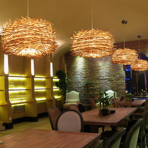 Lampadario Moderno di Lusso in Rattan di Bambù per Ampio Soggiorno - Product Image 6