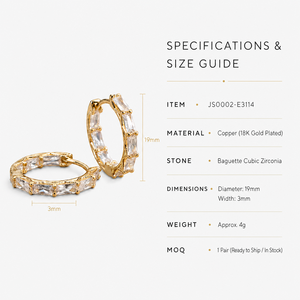 Orecchini a Cerchio Geometrici con Zirconi per Donne, Design Minimalista in Rame, Accessori per Feste - Product Image 5
