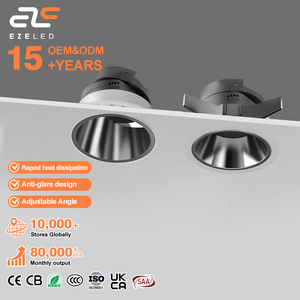EZELED Factory Direct Housing Ceiling Down Lamp Home Dual Frame Grille MR16/GU10 Supermarket <b>Light</b> Recessed LED Downlight - Product Image 1