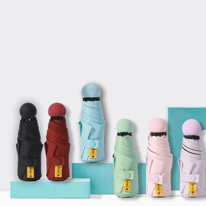 Parapluies de poche de haute qualité en gros, parapluies de voyage capsule, impression personnalisée, parapluies miniatures d'extérieur anti-UV avec logo - Product Image 2