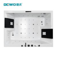 Foshan Baignoire spa chauffante électrique à l'ozone pour 2 personnes, baignoire rectangulaire à grands jets pour couples appartements