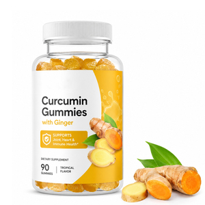 Complément alimentaire à base de curcuma, gommes de curcumine pour adultes, soutien énergétique et immunitaire, extrait de gingembre et de poivre noir, non destiné aux femmes enceintes - Product Image 1