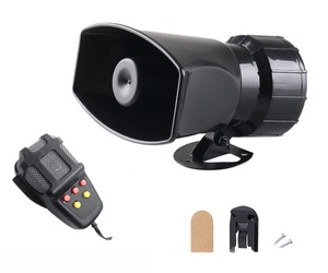 Klaxon de moto, klaxon d'alarme de voiture avec 7 tonalités, klaxon de sirène sans fil, klaxon avec enregistrement vocal, klaxon de sirène 7 tonalités avec télécommande. - Product Image 1