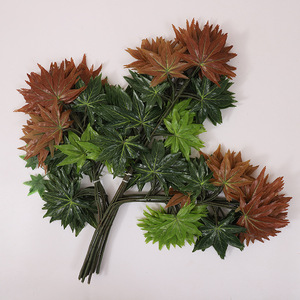 Simulation <span class=keywords><strong>Ginkgo</strong></span> <span class=keywords><strong>Biloba</strong></span> Feuille D'érable Décoratif Arbre Feuilles Fausses Feuilles En Plastique Branches D'arbre Banyan Arbre - Product Image 6