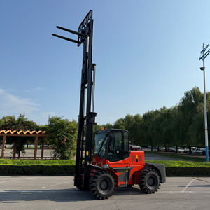 Chariot élévateur tout-terrain à 4 roues motrices homologué CE, chariot élévateur diesel robuste pour terrains accidentés, pour travaux en extérieur - Product Image 6
