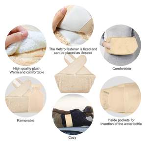 Fabricant de bouillotte en gros avec ceinture, bouillotte de 1l avec couvercle en polaire - Product Image 4