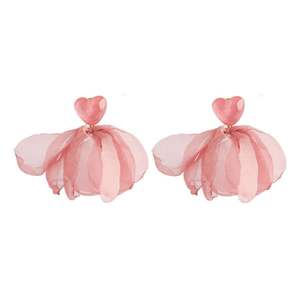 Boucles d'oreilles pendantes <span class=keywords><strong>Mori</strong></span> Super Fairy en imitation perle, alliage de zinc, cristal, strass, bijoux tendance pour les fêtes - Product Image 6
