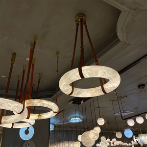 Hậu hiện đại tân cổ điển thiết kế mới tối giản nghệ thuật phòng ăn phòng khách phòng ngủ ánh sáng sang trọng Vòng đèn chùm bằng đá cẩm thạch - Product Image 6