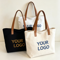 Sac à main pour femme en toile brodée avec lettres, grande capacité, poignées en similicuir, sac à bandoulière, cabas de shopping quotidien