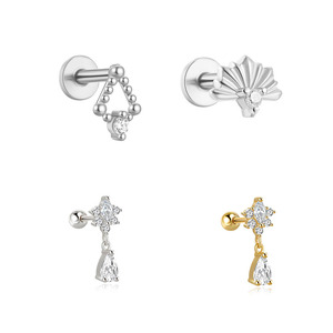 Pendiente Pequeño y Lindo de Plata de Ley 925 con Diseño Creativo Único de CANNER - Product Image 1