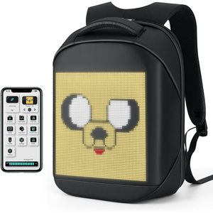 Sac à dos LED Untrxr 17 pouces, étanche, avec écran programmable contrôlable par application, pour ordinateur portable, voyages et moto - Product Image 1